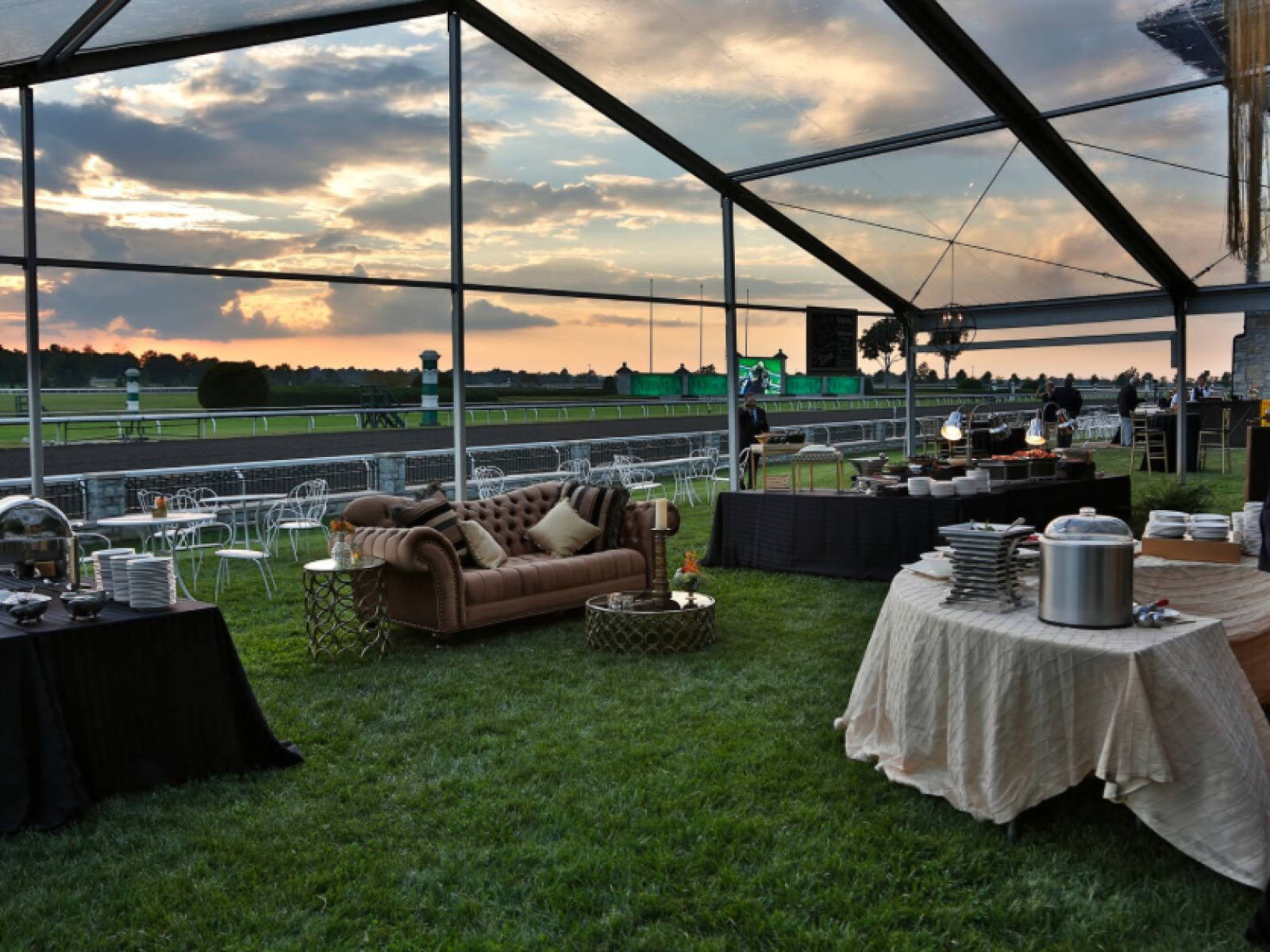 Tent overlooking Wagerjockey Club lawn